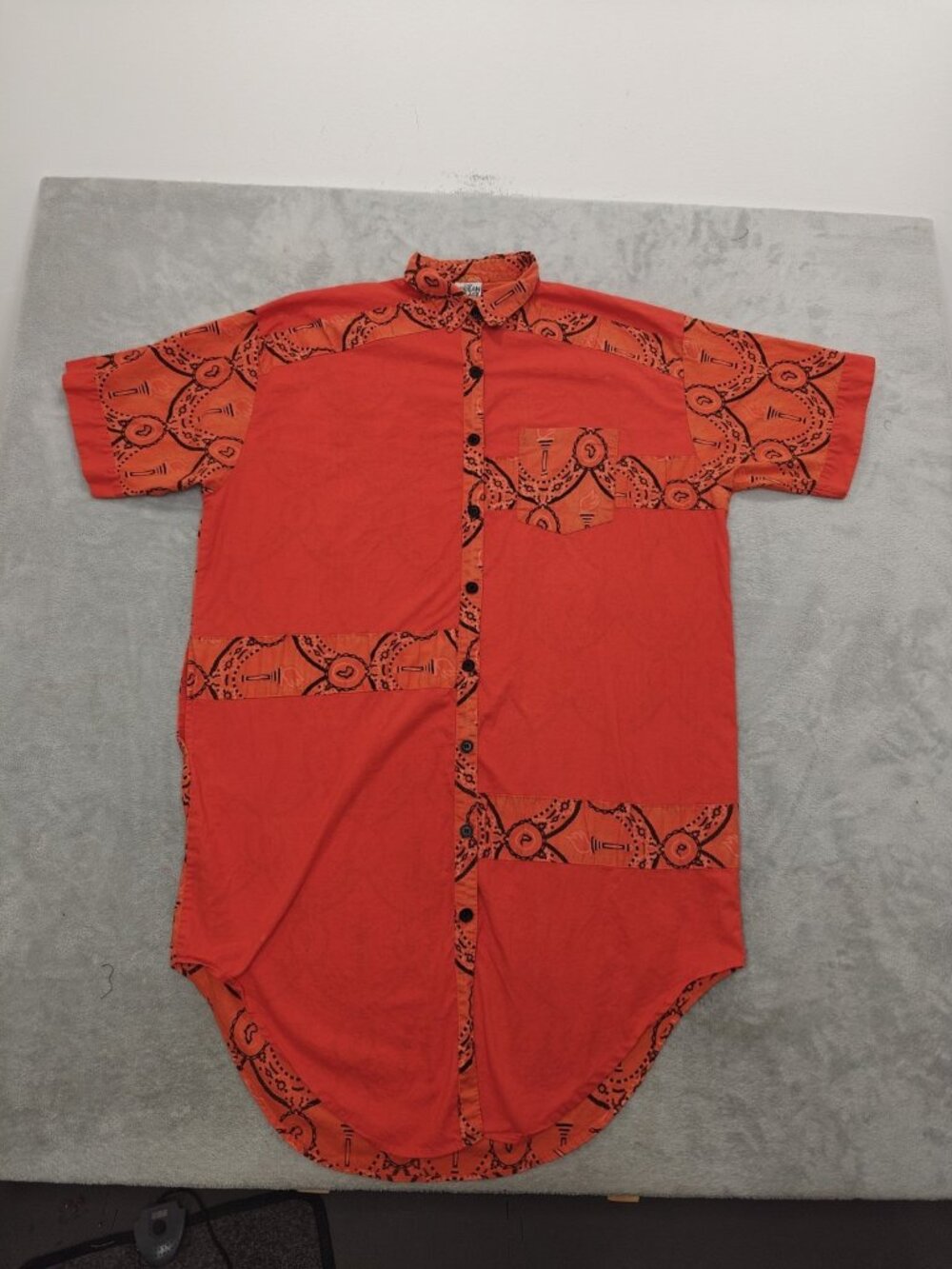 The African Village Cotton Oversized Caftan Shirt Loose Fit Tunic One Size